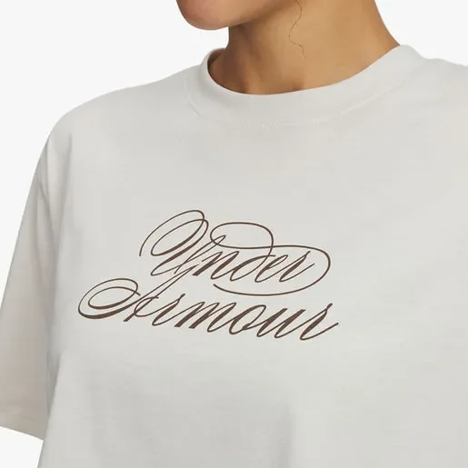 UA POLERA W SCRIPTHEART CROP SS — foto 1