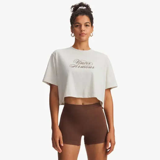 UA POLERA W SCRIPTHEART CROP SS — foto 3