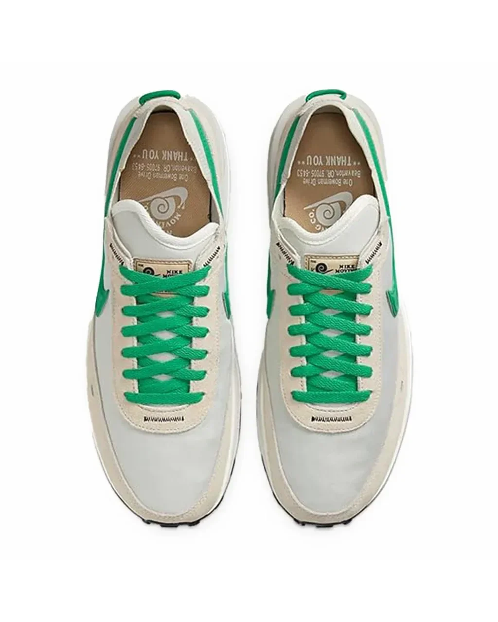 Championes Nike M Waffle One SE Low Light Bone Stadium Green — foto 3