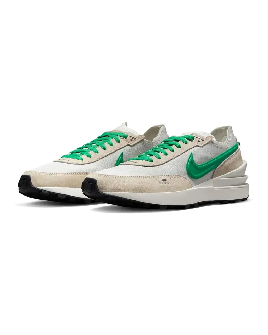 Championes Nike M Waffle One SE Low Light Bone Stadium Green — foto 5