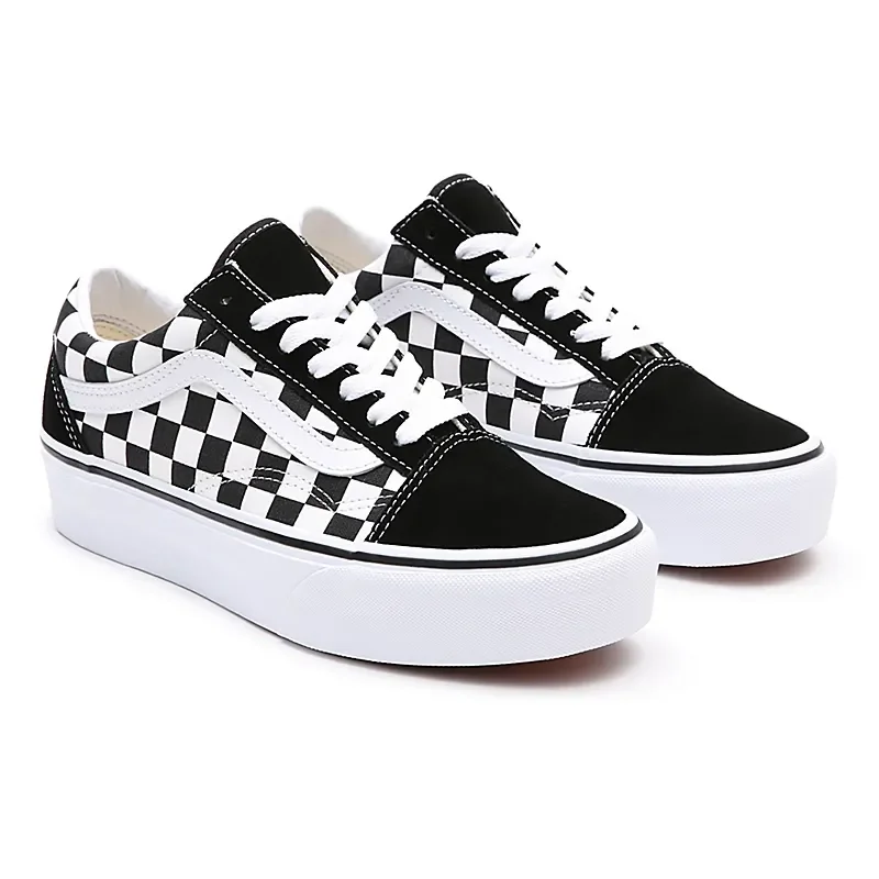 CHECKERBOARD OLD SKOOL PLATFORM SHOES — foto 1