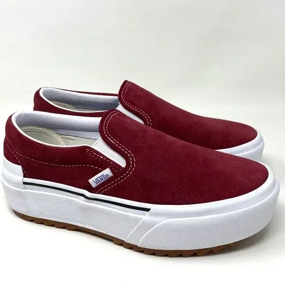 Classic Slip On Platform Red Suede Pomegranate Sneakers — foto 1